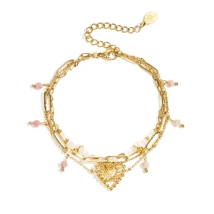 Bracelet multiple rose