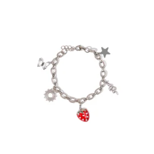 Bracelet fraise argenté