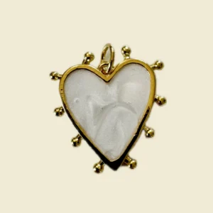 Charms coeur blanc