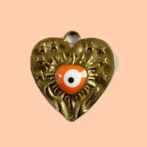 Charms coeur karma orange