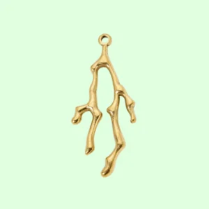Charms corail doré